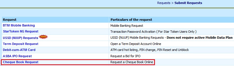 how to online order cheque books using bank of india internet