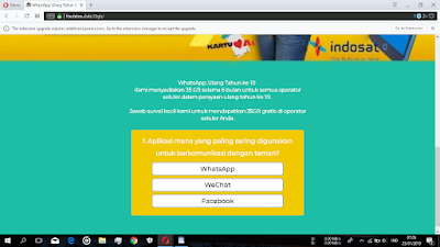 Web penipuan ulang tahun WhatsApp.