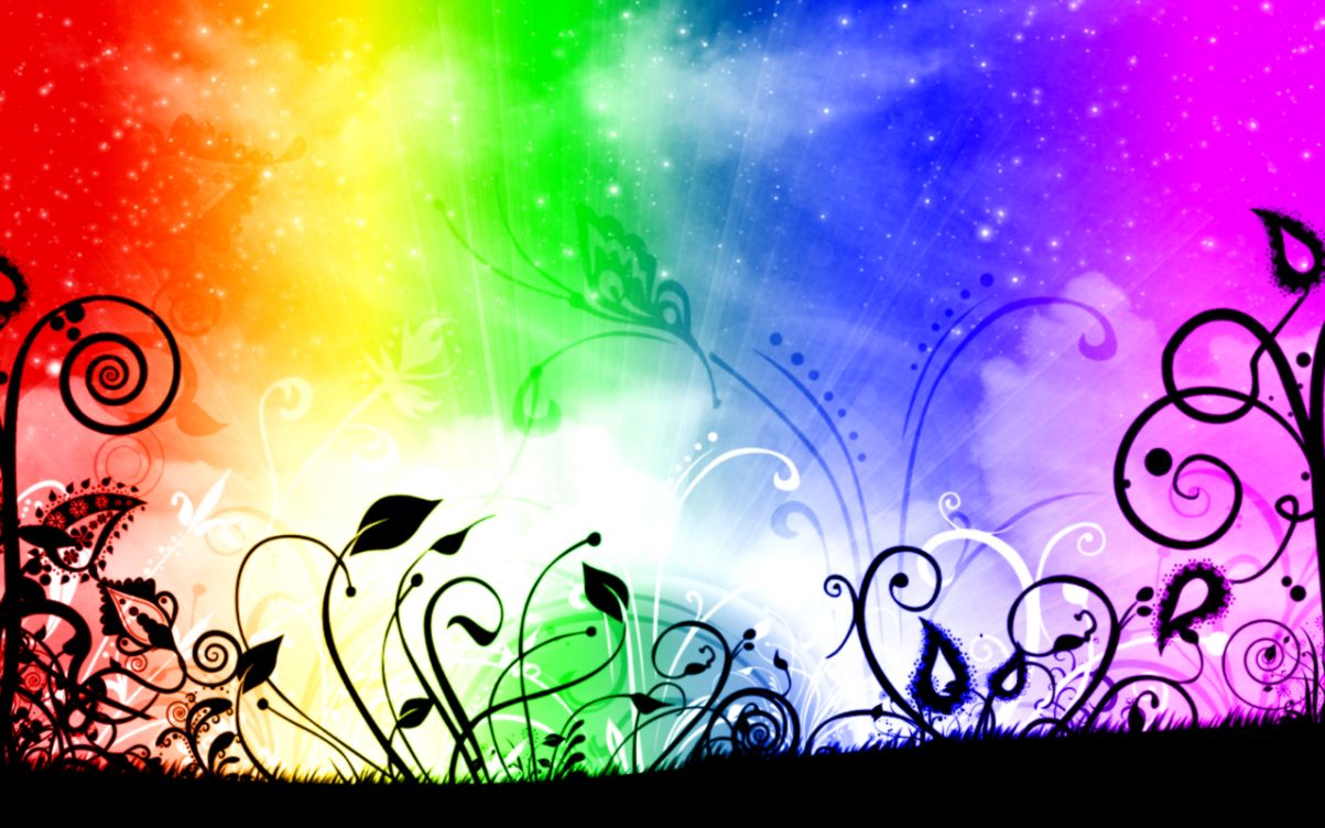 Rainbow Flowers wallpaper  1280x800  66622