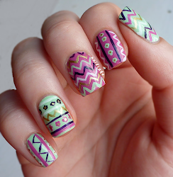 zig nail zag tribal floral zags sweet mash mish