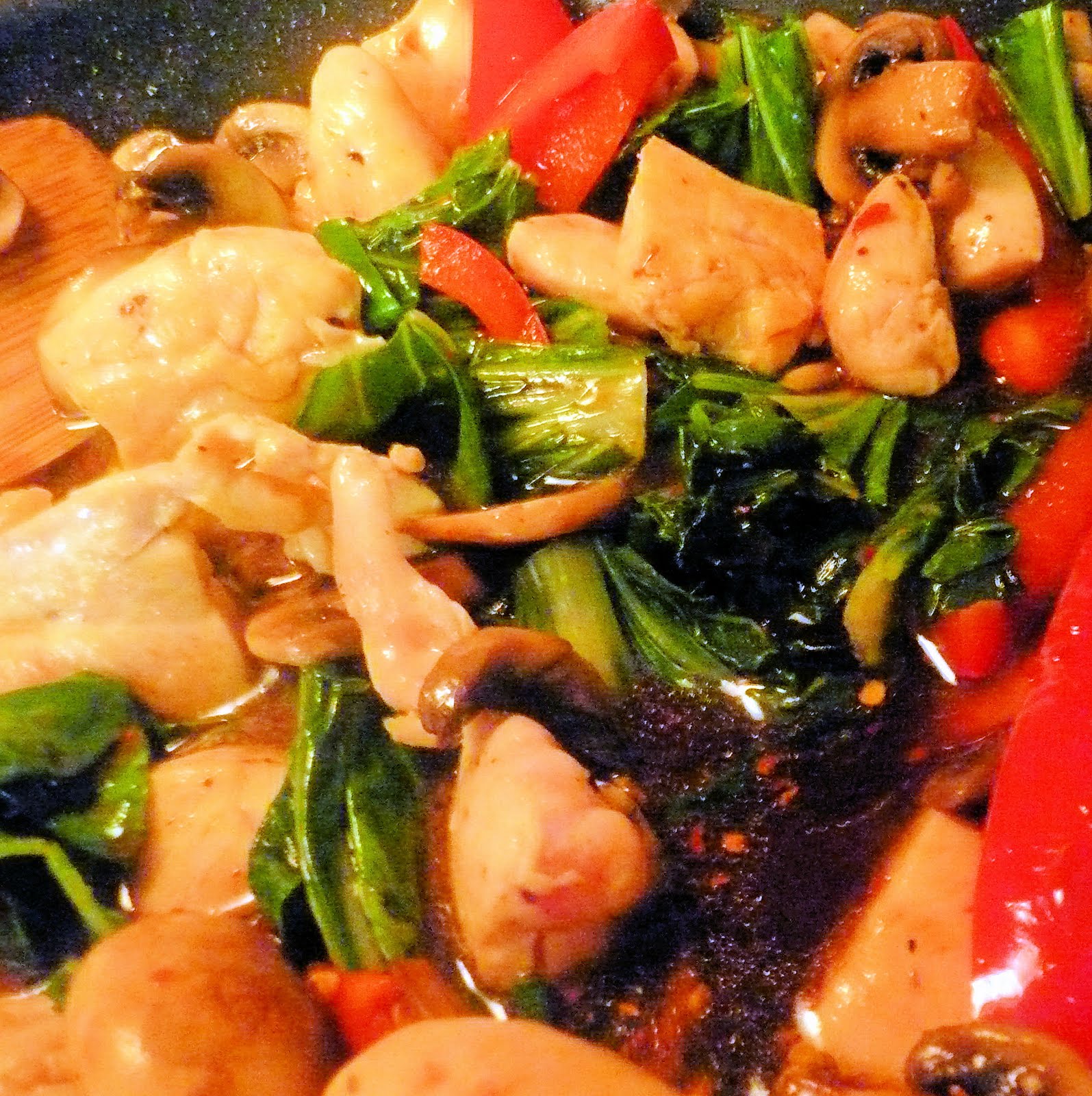 Ginger Sesame Chicken with Bok Choy and Mushrooms I Can Cook That