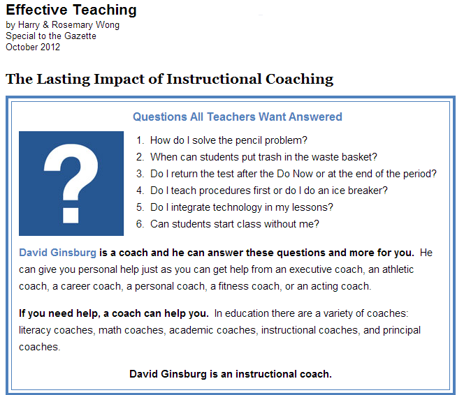 Coaching Teachers