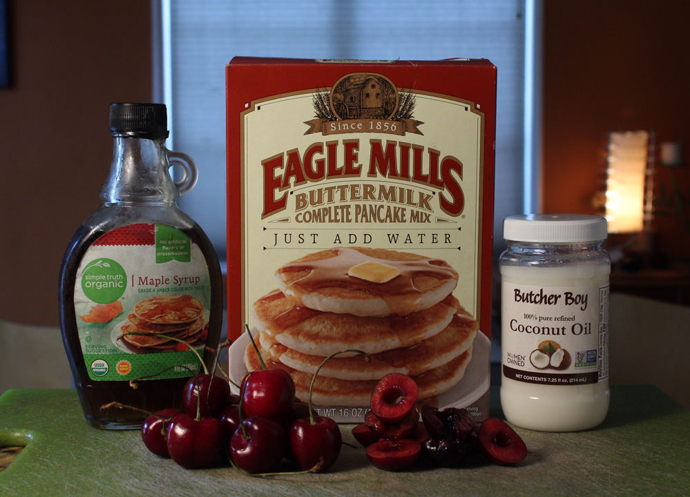 The 99 Cent Chef Cherry Pancakes Video Recipe