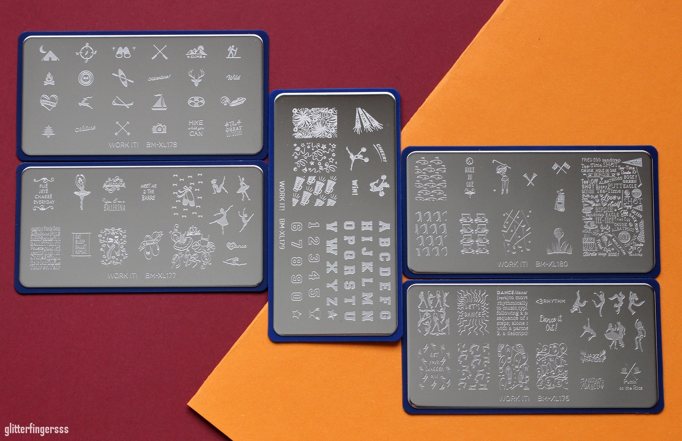 10. Bundle Monster Nail Art Stamping Plates and Templates Set - wide 9