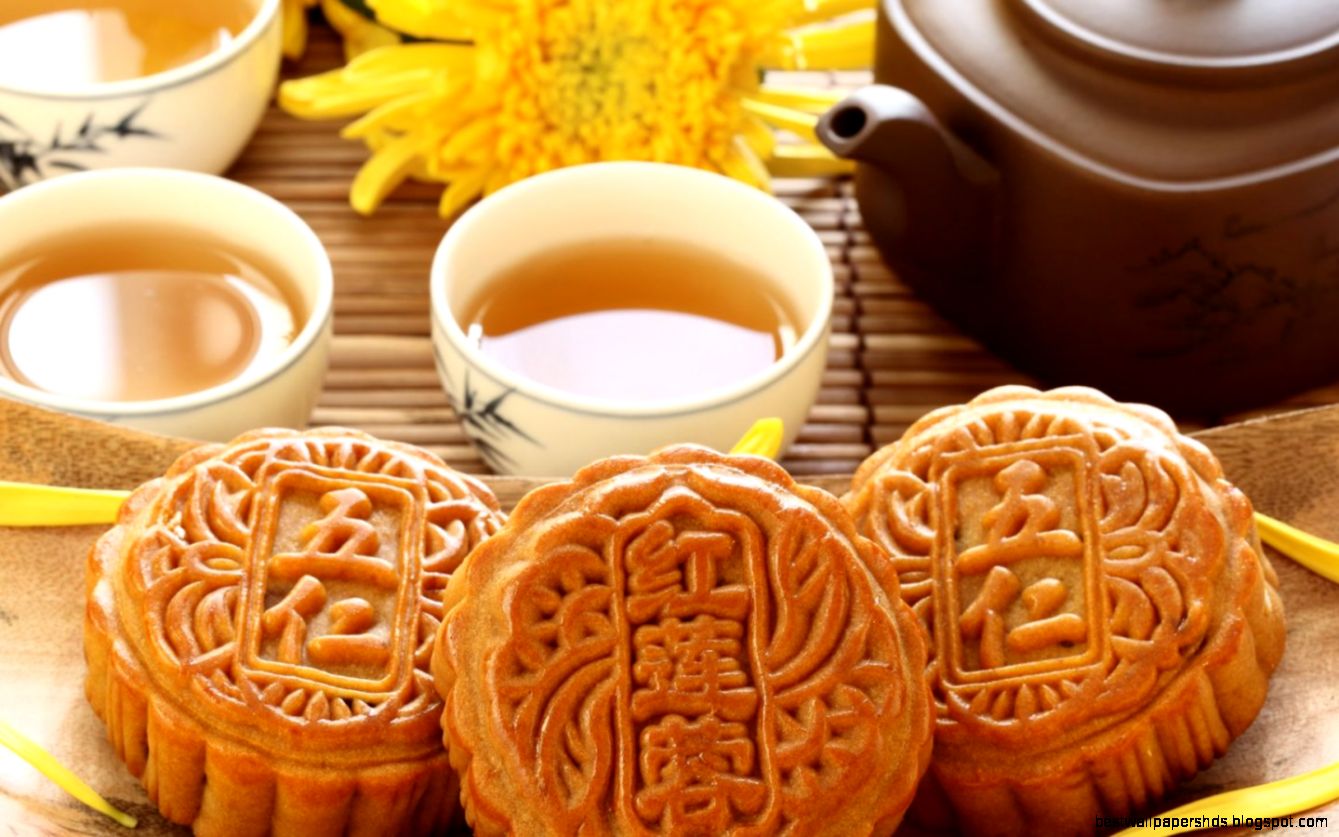 skrivbordsunderlägg Mooncake tea vattenkokare krysantemum mat
