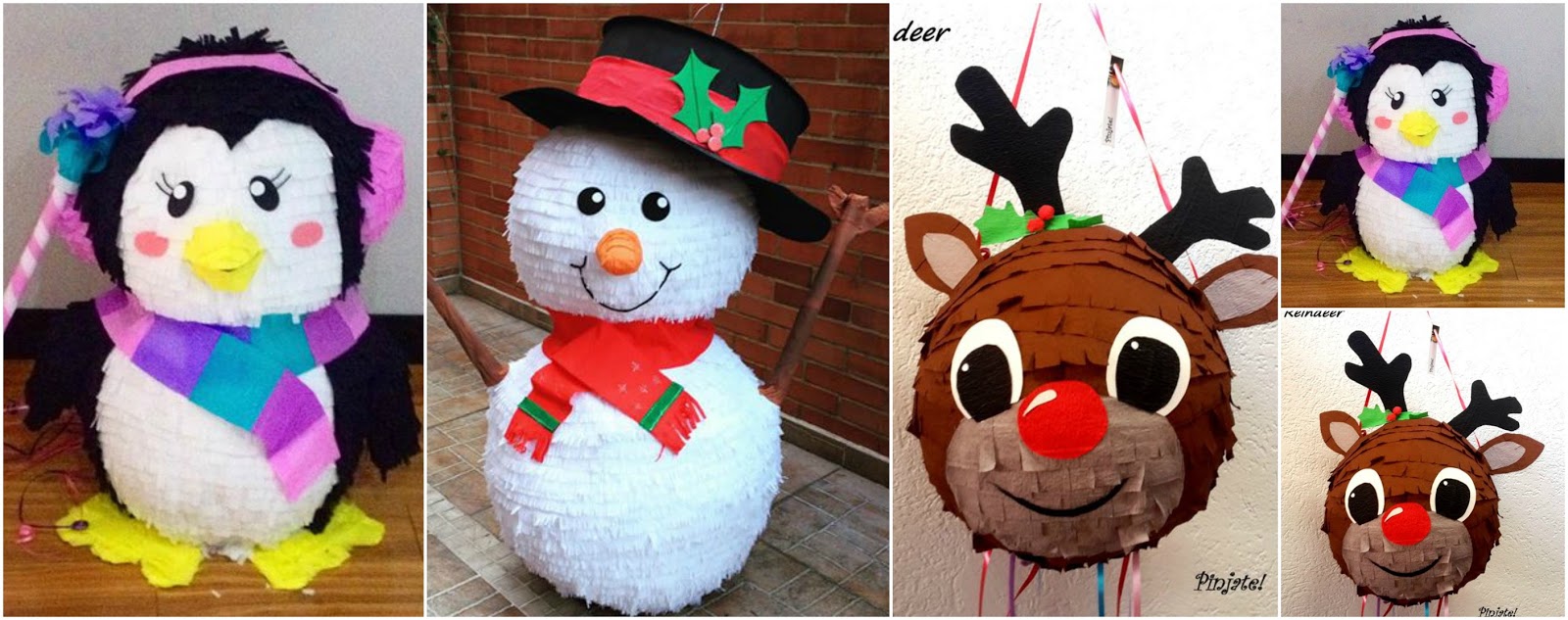 nieve vistazo Tomar un baño 4 Ideas hermosas para hacer piñatas navideñas paso a paso ~ Manoslindas.com