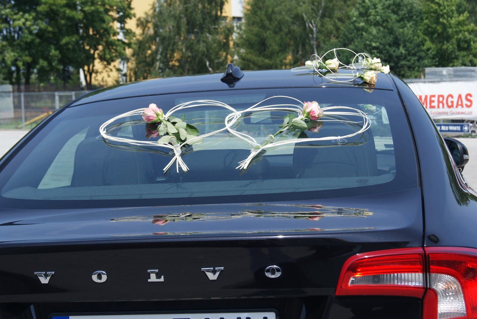 BROCANTE Dekoracja samochodu do ślubu