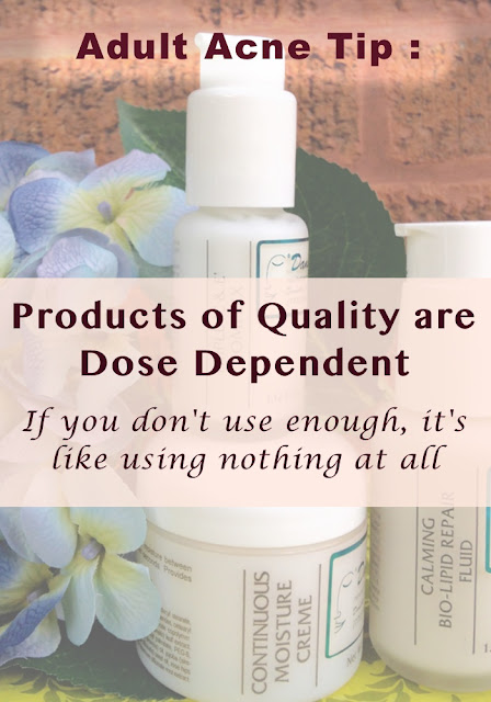 adult acne products are dose dependent