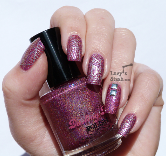 Lucy's Stash - abstract cobweb nail art