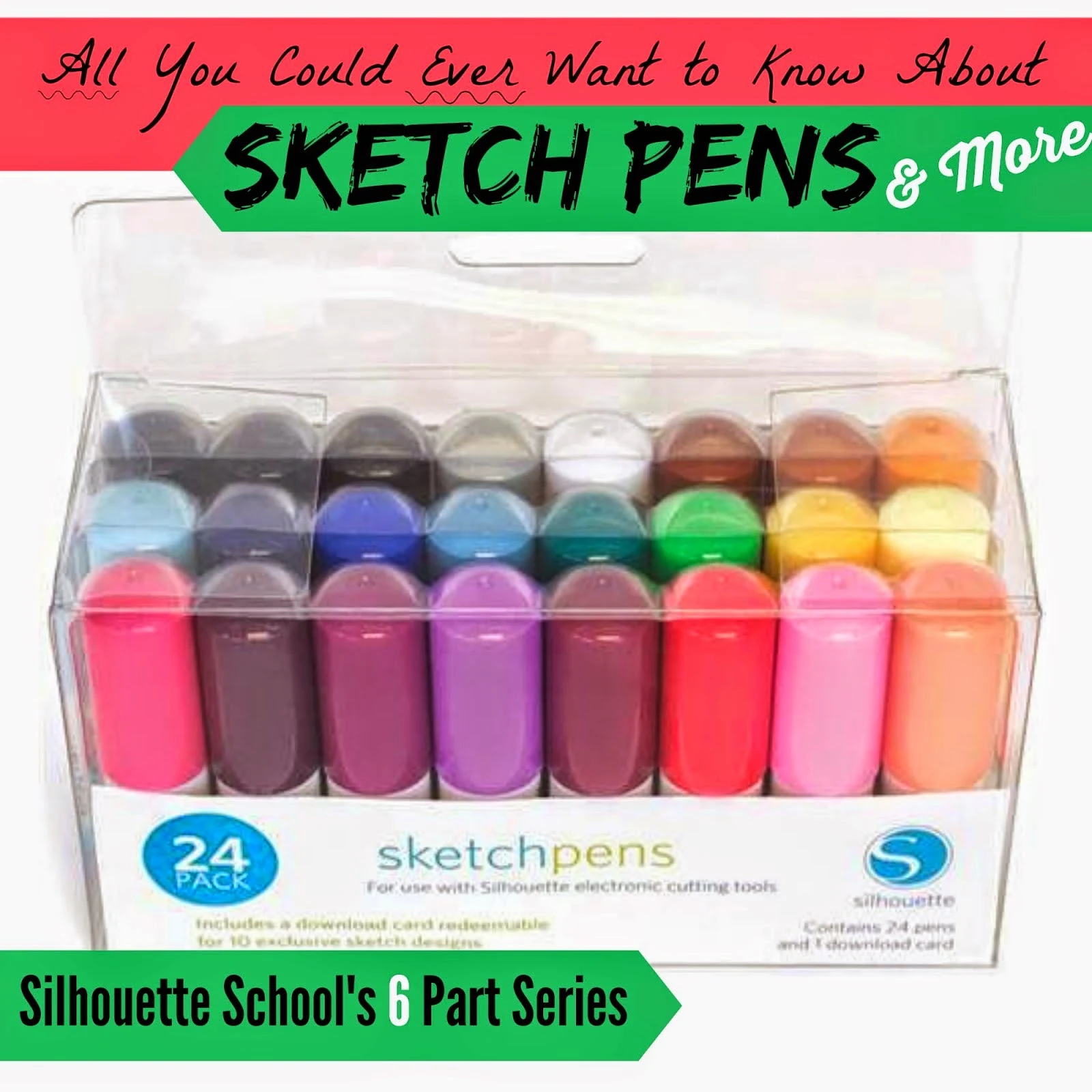 Silhouette sketch pens, thin fonts