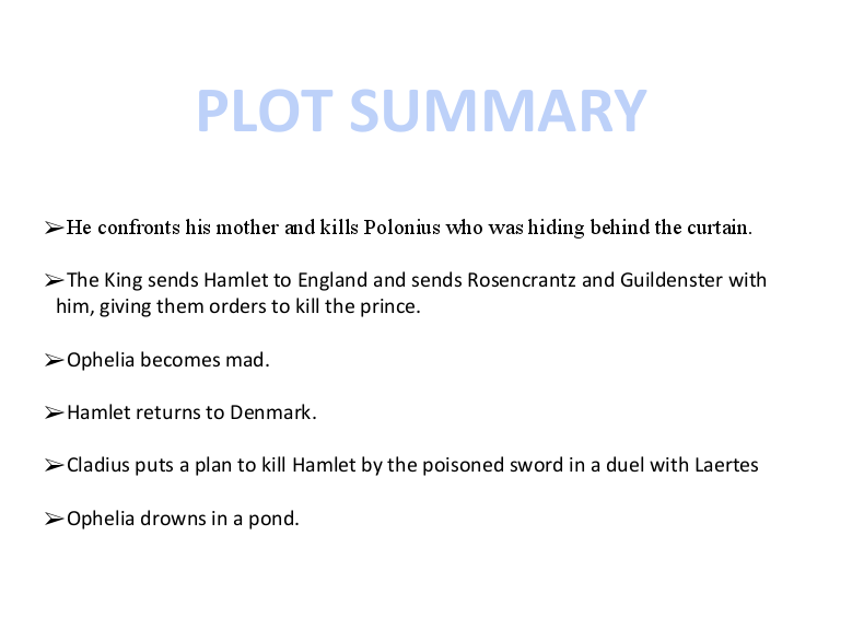Plot Summary of Hamlet