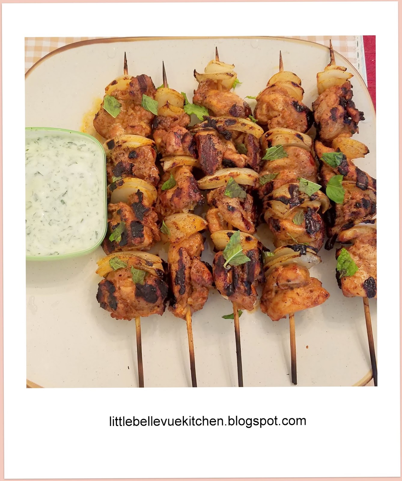 Little Bellevue Kitchen Tomato Grilled Moroccan Chicken Skewers with