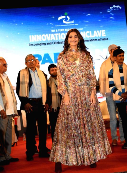 Actors Sonam Kapoor at the song launch of their upcoming film PadMan