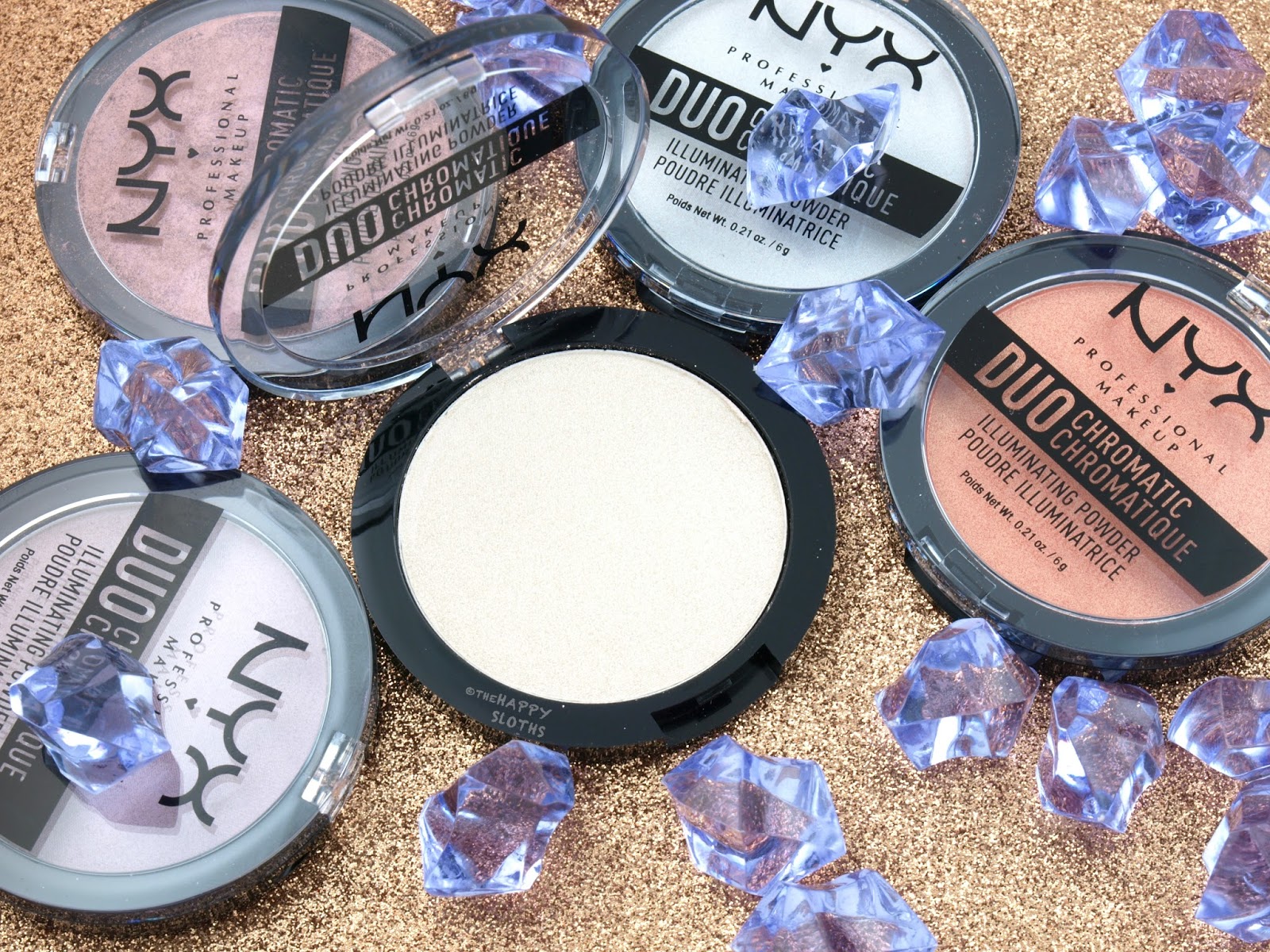 NYX Duo Chromatic Illuminating Powder: Review and Swatches