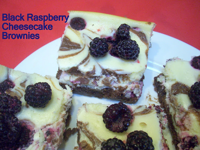 Black Raspberry Cheesecake Brownies