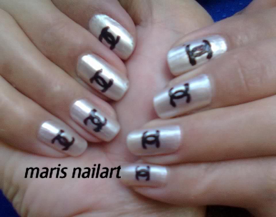 2. Chanel logo nail art - wide 7