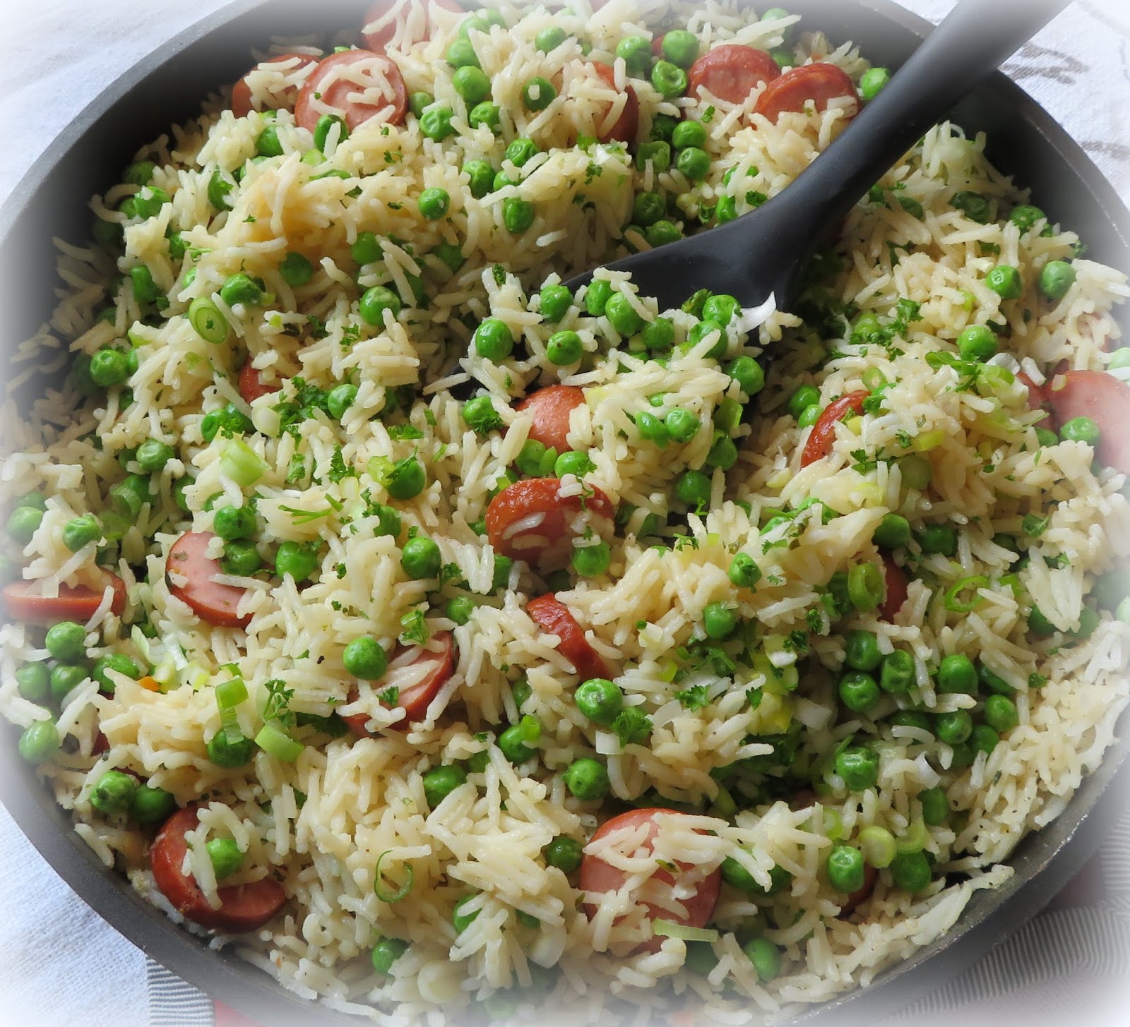 Skillet Sausage, Peas & Rice The English Kitchen