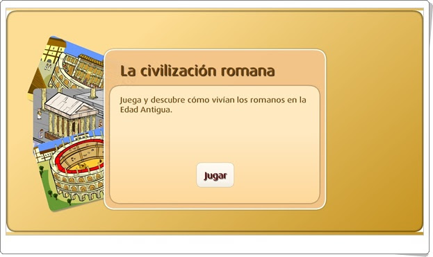 "La civilización romana" (Actividad interactiva de Historia de Primaria)