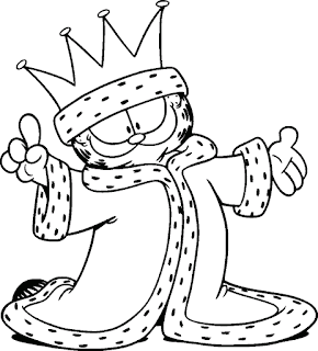 printable king garfield coloring pages