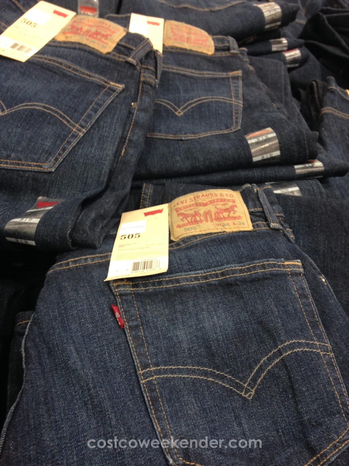 Levis Strauss Men's 505 Regular Fit Jeans | Costco Weekender