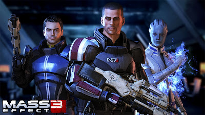 Commander Shepard Liara and Kaiden Mass Effect 3 HD Wallpaper