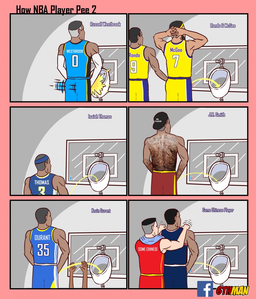 Nba選手のプレースタイルをおしっこで表現するとこうなる