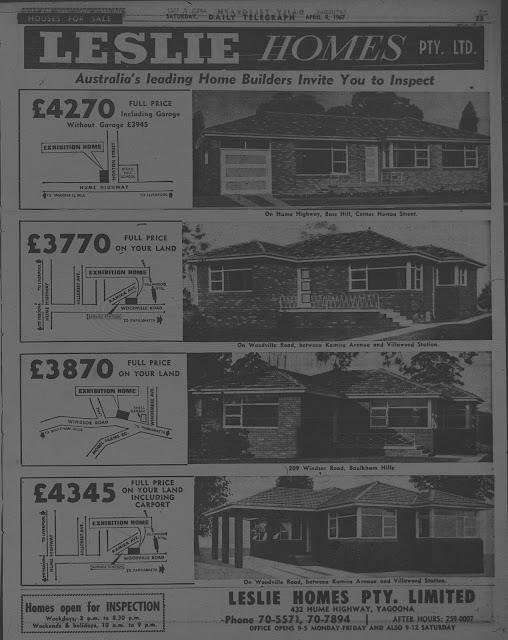 Fab Sydney Flashbacks Property Advert of the Week Leslie Homes Pty