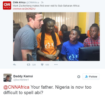 1a1ab Nigerians react after CNN omitted 'Nigeria' In Mark Zuckerberg's visit report on Twitter