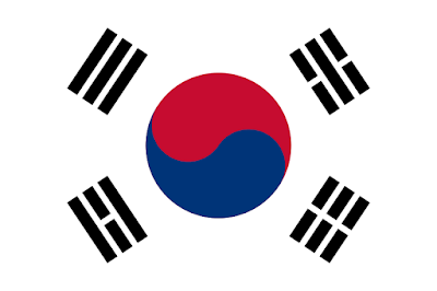 Bendera Negara Korea Selatan di Kawasan Asia Timur