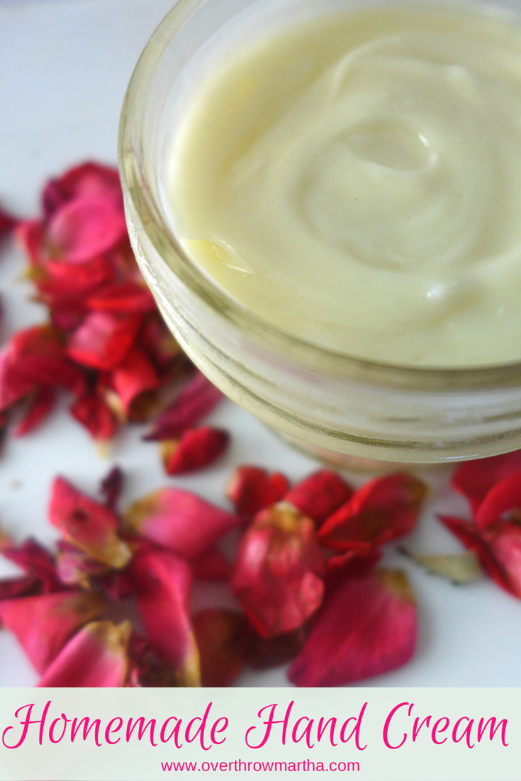 Homemade LavenderRose Hand Cream Overthrow Martha