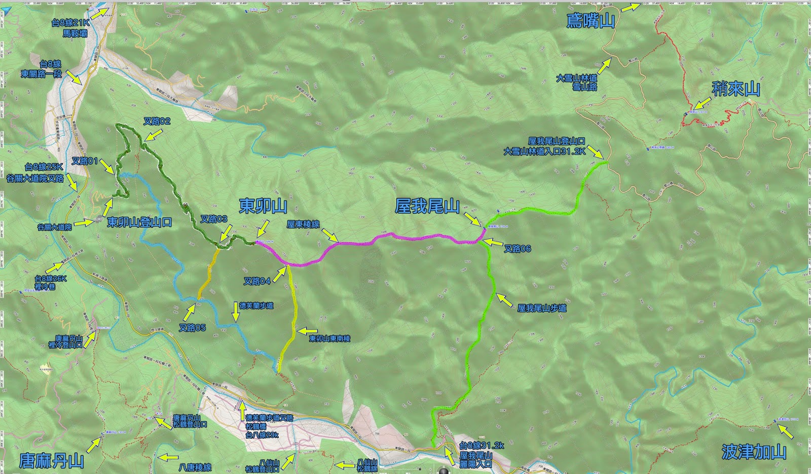 路線紀錄：【東卯山】「谷關七雄」五師弟 - 健行筆記