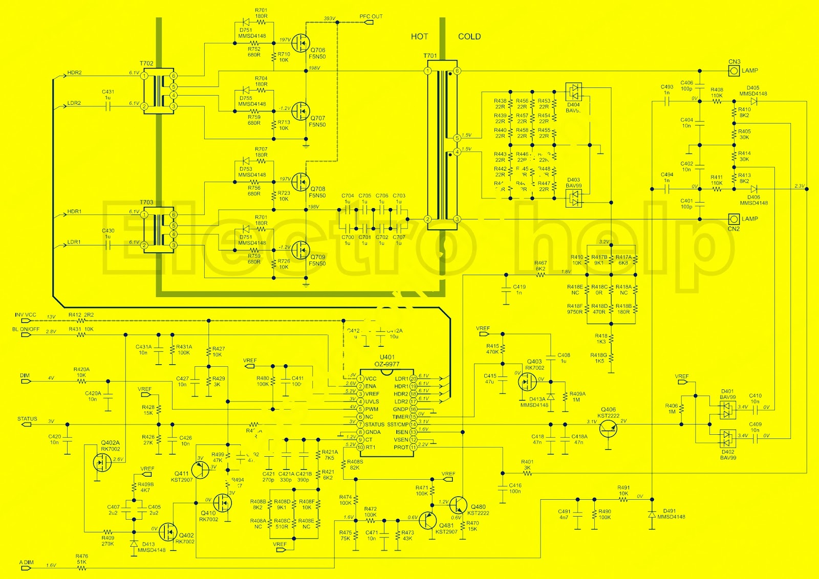 Electro help: PHILIPS 40PFL3605 LCD TV SMPS (Power Supply) Schematic