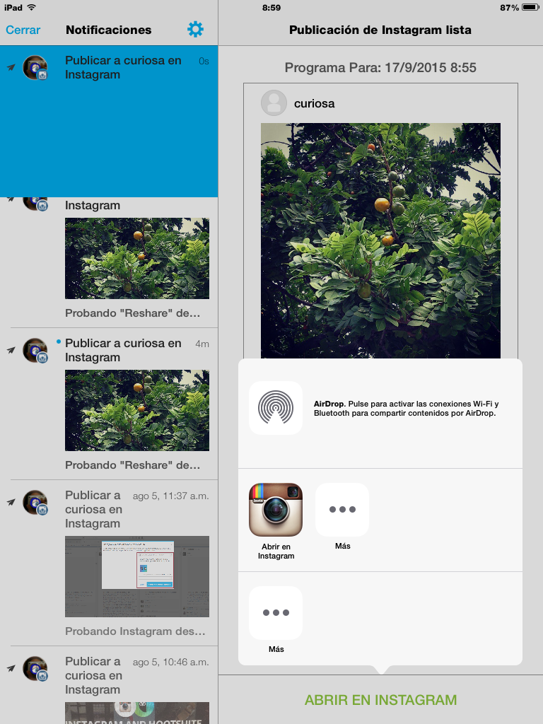 Ya podemos compartir fotos de Instagram en Hootsuite con Reshare ~ Curioseando