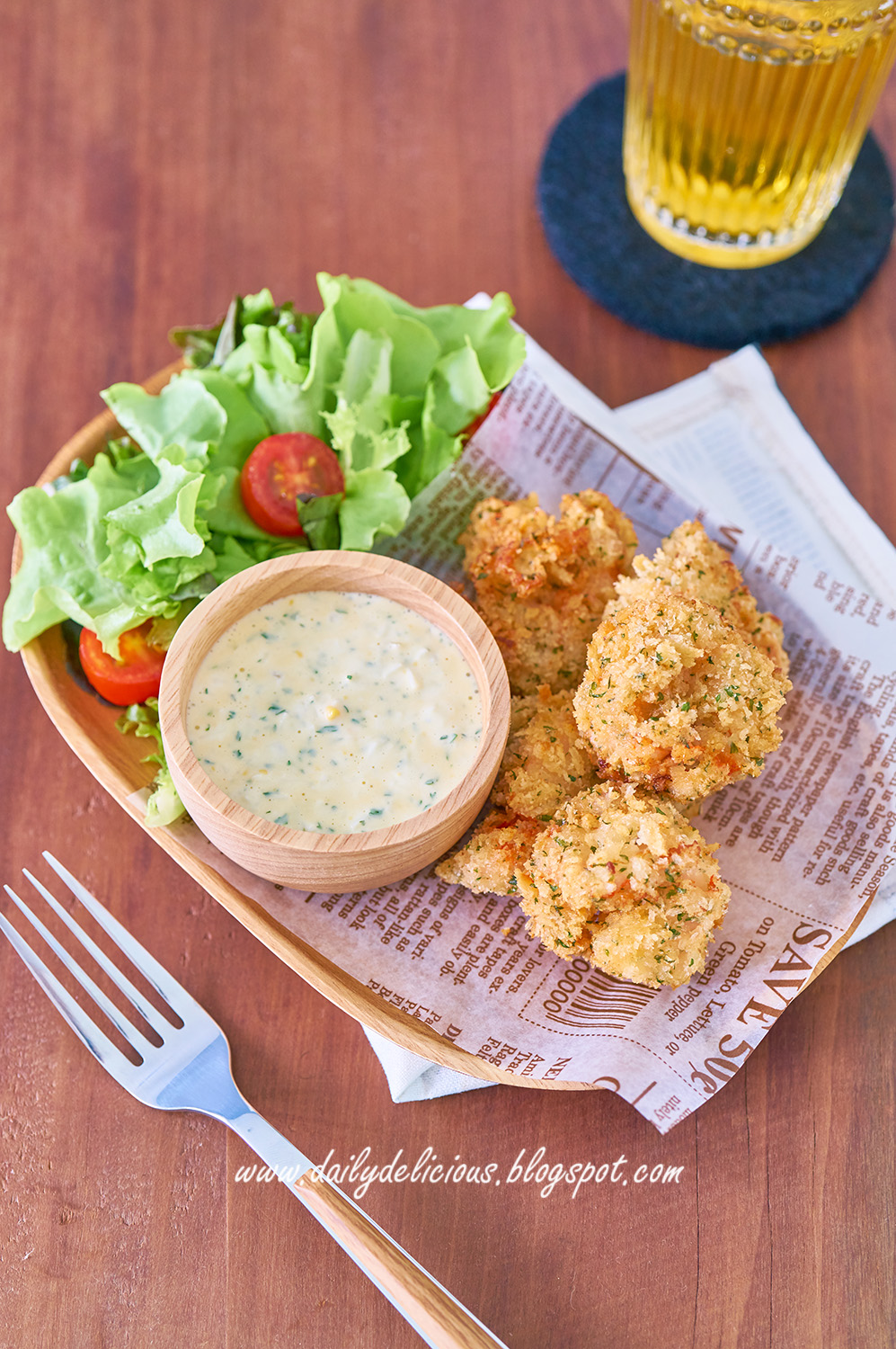 dailydelicious Fried Shrimp with tartar sauce