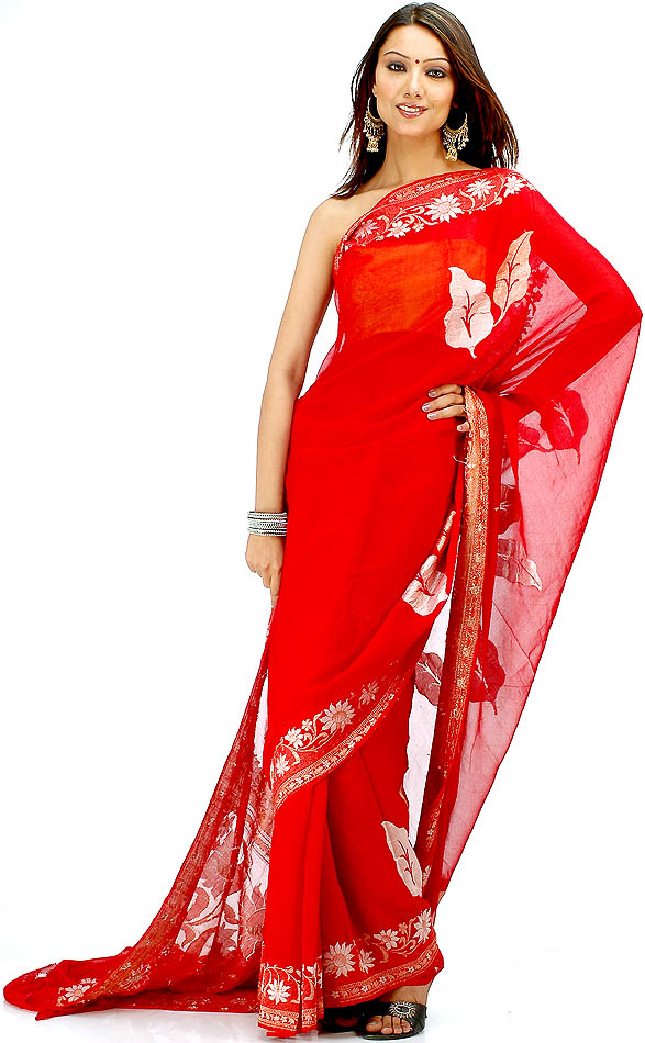 Telugu Web World Beautiful Red Saree Very Attractive 