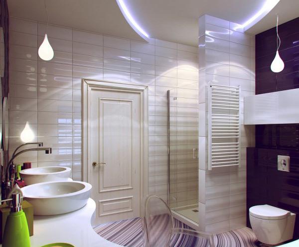50 Interior Kamar Mandi Kombinasi Warna Putih Minimalis Modern Desainrumahnya Com