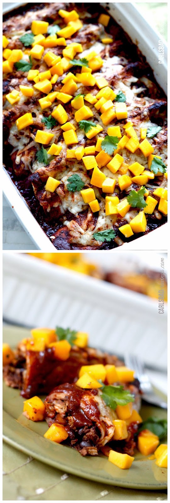 Chipotle Chicken, Mango and Black Bean Enchiladas Easy Kitchen 4 All