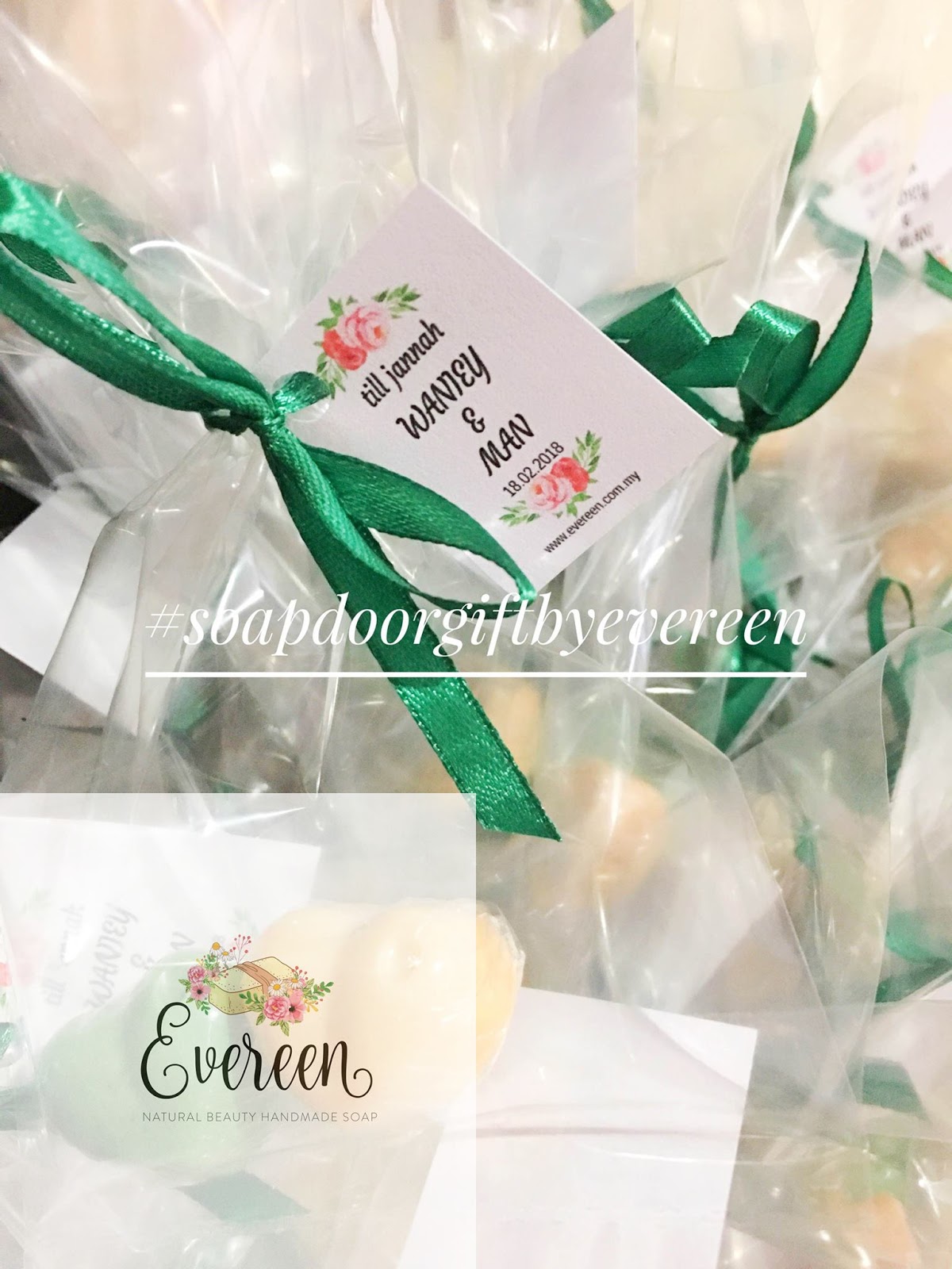 Evereen Doorgift Mini Love Sabun Green Gold Color