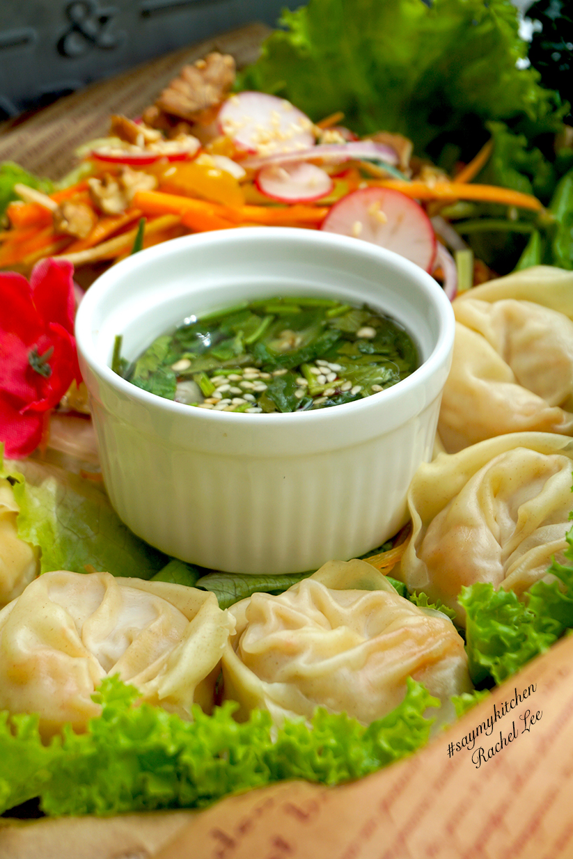 Say My Kitchen: Jumbo Shrimp Wonton with Thai Salad \u0026 Spicy Dressing \u6b22\u4e50\u563b\u54c8\u5927\u56e2\u5706