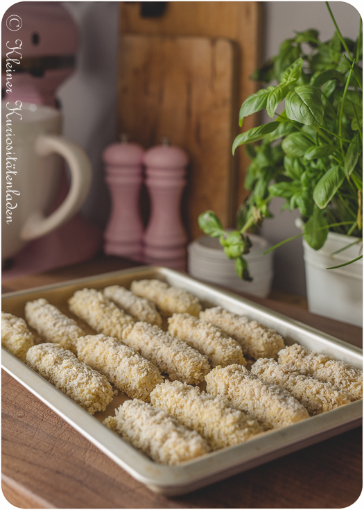 Mozzarellasticks, hausgemacht