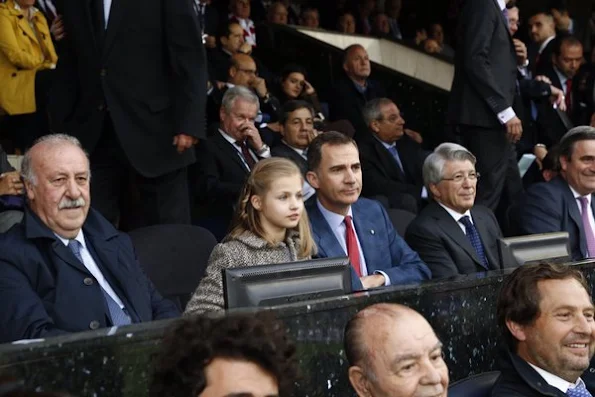 King Felipe and Princess Leonor watched Champions League semi final match at Vicente Calderon Stadium