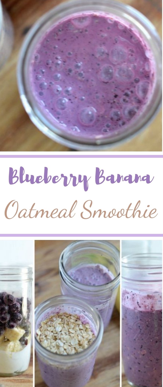 Blueberry Banana Oatmeal Smoothie #smoothie #healthydrink