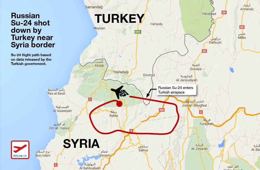 Turkey shoots down Russian fighter jet on Syrian border
