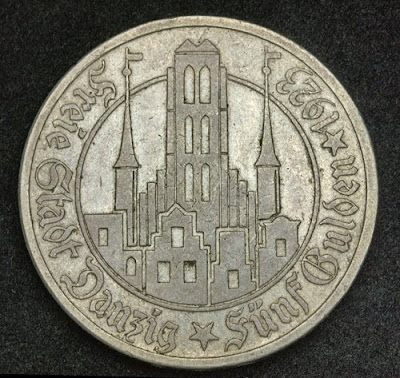 Danzig coins 5 Gulden Silver Coin collecting