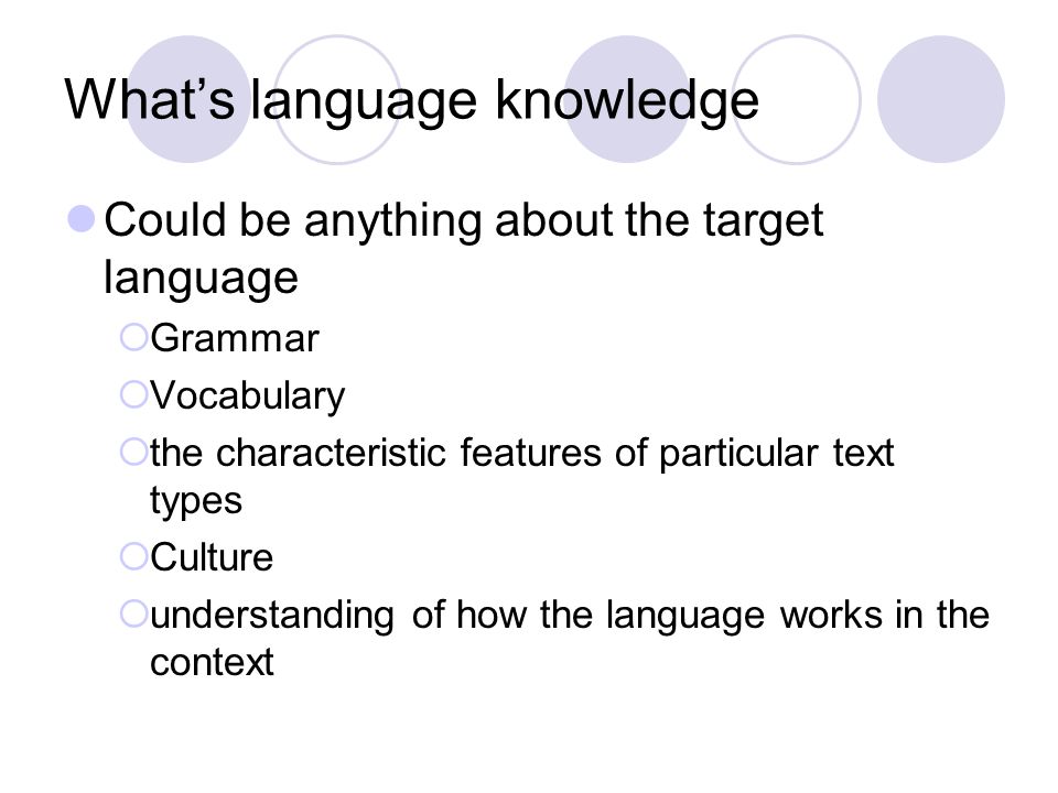 Language Knowledge Description knowledge is power
