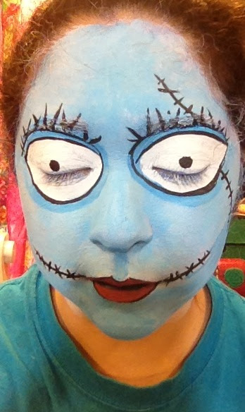 iLoveToCreate Blog: MAYA IN THE MOMENT: Sally (Nightmare Before Christmas) Facepainting Tutorial!