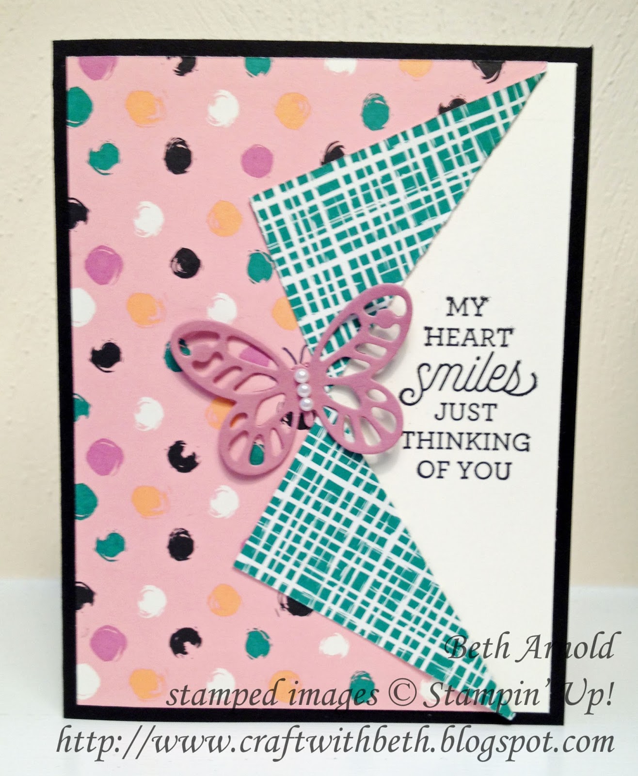 Craft with Beth: Butterfly Drapery Pullback Card