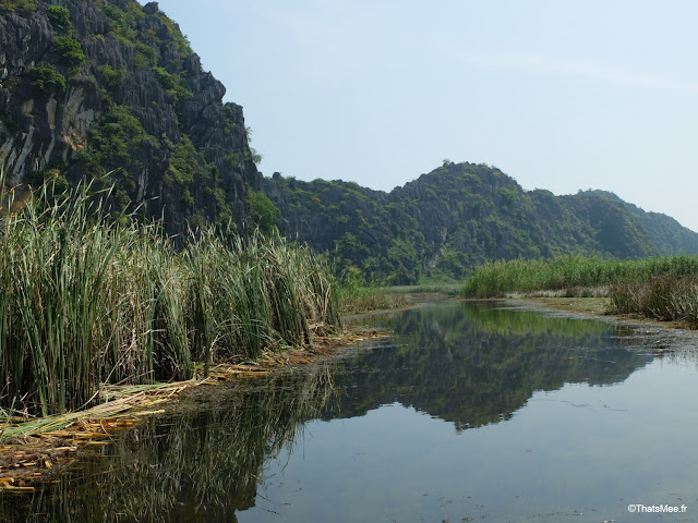 reserve van long ninh binh vietnam campagne baie halong terrestre bateau barque bambou sampan