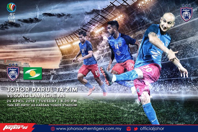 Live Streaming JDT vs Song Lam Nghe An 24-4-2018 Live Streaming JDT vs Song Lam Nghe An 24-4-2018