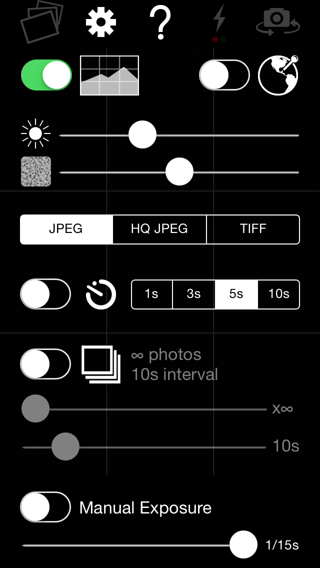 nightcap pro settings screenshot